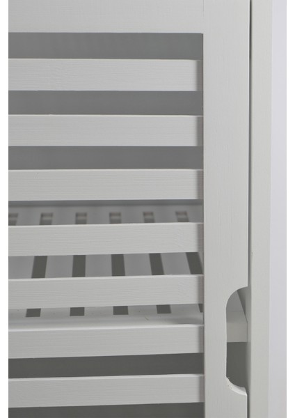 Bambu Beyaz Lake 1 Kapaklı 2 Raflı Banyo Düzenleyici Organizer Dik Dolap DB-0044