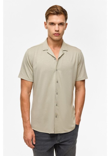 Koyu Haki Slim Fitilli Apaş Yaka Gömlek fiyatları