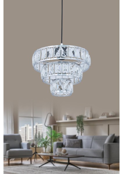 Sultan 40'lık Krom Lüx Taşlı Mutfak Salon Antre Yatak ve Çocuk Odası Avize fiyatları