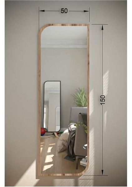 Tarz Design Kemence Ceviz Dekoratif Boy Aynası 50X150 fırsatları