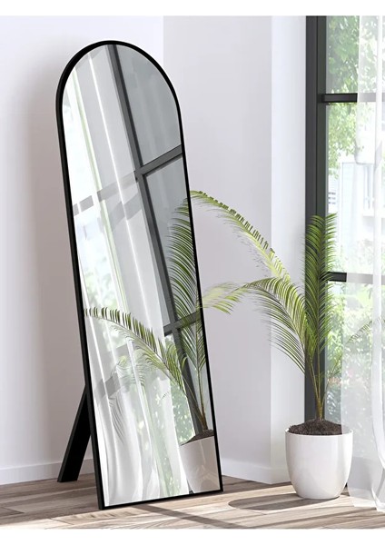 Siyah Ayaklı Antre Koridor Duvar Salon Banyo Wc Ofis Çocuk Yatak Odası Boy Aynası 40X120 cm