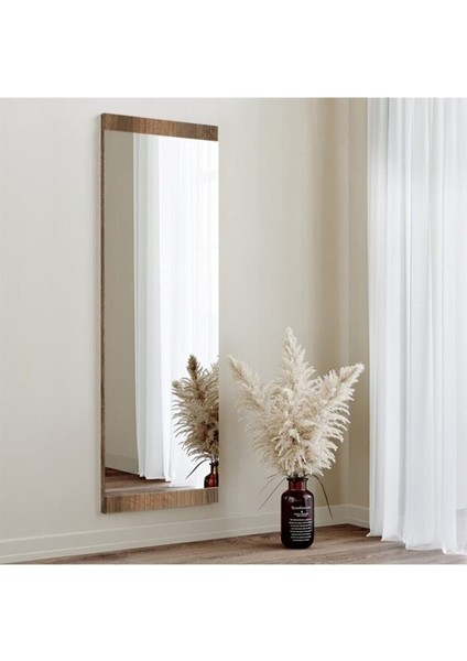 40X120 cm Ceviz Dekoratif Duvar Salon Koridor Ofis Boy Aynası