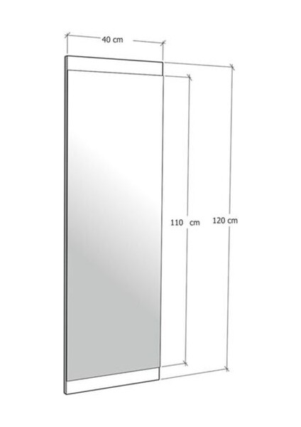 40X120 cm Ceviz Dekoratif Duvar Salon Koridor Ofis Boy Aynası indirimleri