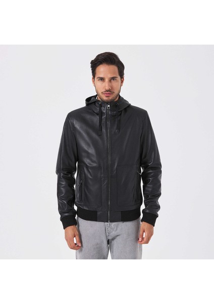 Siyah Hakiki Deri Erkek Hakiki Deri Mont - E23KDM310502-Q3H indirimleri
