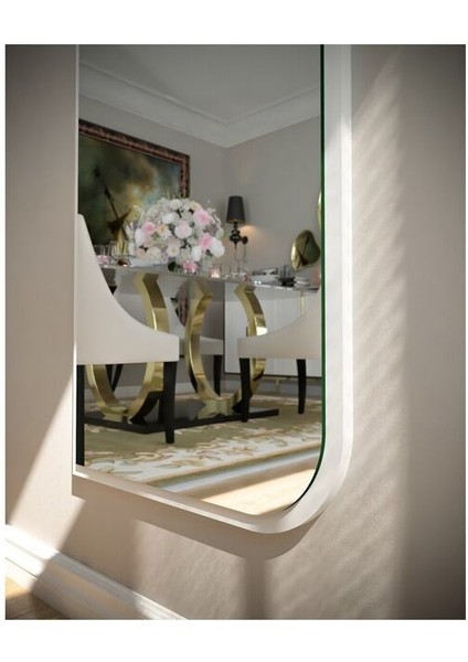 Beyaz Çapraz Oval Dekoratif Boy Aynası 40X120 cm modelleri