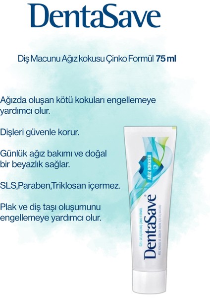 5 Al 4 Öde Diş Macunu Ağız Kokusu Çinko Formül 75 ml ve Rosie fiyatları