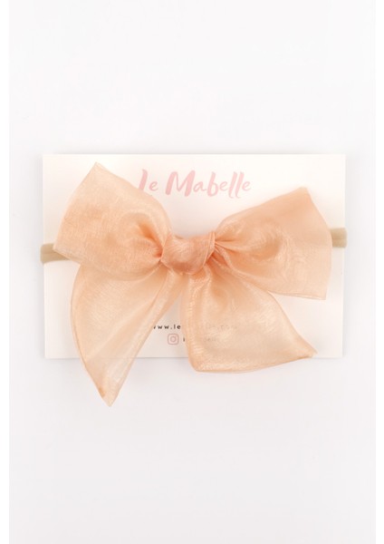 Somon Organze Fiyonk Kız Çocuk Saç Bandı