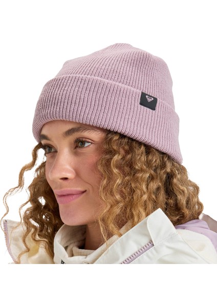 Folker Beanie Kadın Mor Bere