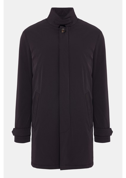 Erkek Siyah Su Geçirmez Hafif Pardesü