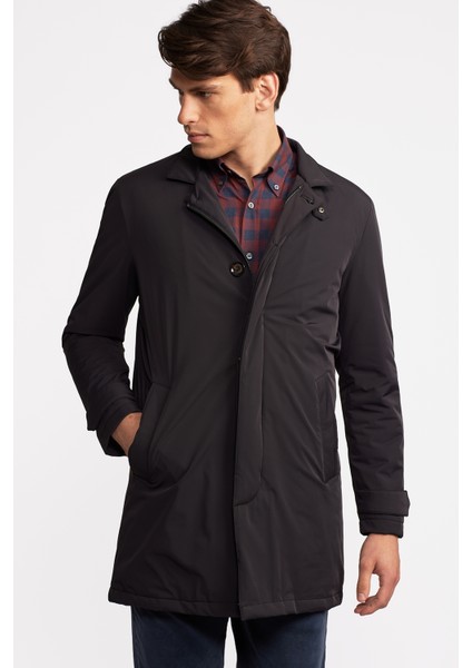 Erkek Siyah Su Geçirmez Hafif Pardesü modelleri