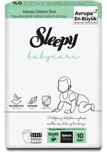 Sleepy Bebek Bakım Örtüsü 60*90CM 10 Adet