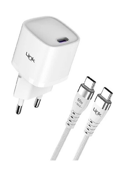 Linktech G842 Premium 20W Usb-C Tip-C Hızlı Şarj Adaptörü Başlık | Iphone,android 15/16/17 Pro Max ve Tüm Type-C Cihazlarla Uyumlu Mini Gan Şarj Cihazı