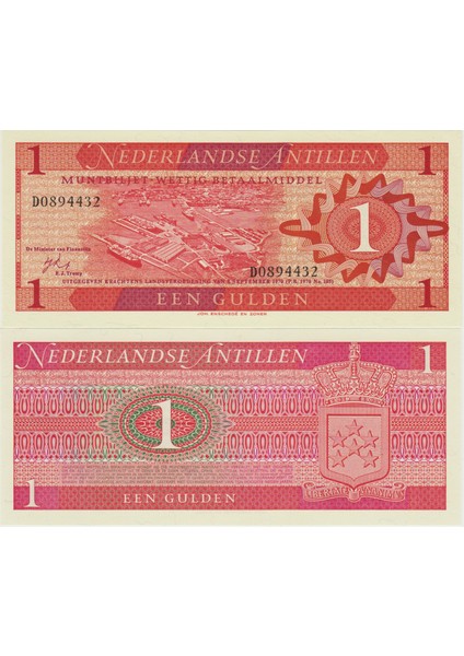 Hollanda Antilleri 1 Gulden 1970 Uçak Temalı. Çil Kondisyon. fiyatları