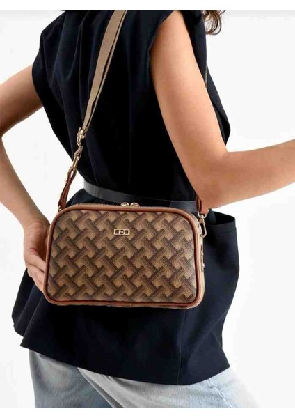 Eflanmoda Lnr Polo 5 Bölmeli Ayarlanabilir Çapraz Askılı Kadın Omuz Çantası