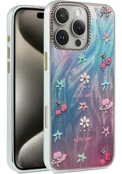 Msa-Shop Newface Iphone 16 Pro Max Kılıf Blade Aynalı Desenli Kapak - Desen 4