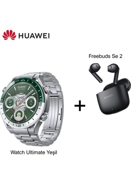 Watch Ultimate Yeşil +Huawei Freebuds Se 2 Siyah -Ikisi Bir Arada