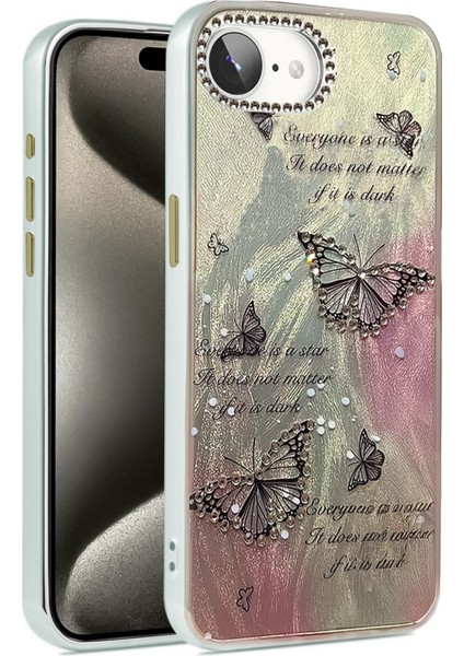 Msa-Shop Newface Iphone 16E Kılıf Blade Aynalı Desenli Kapak - Desen 6