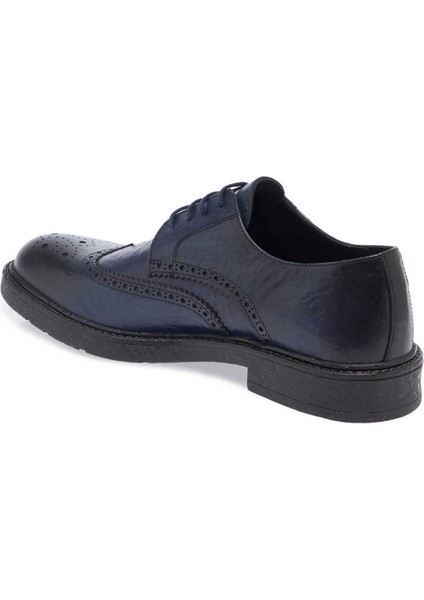Lacivert Hakiki Deri Erkek Klasik Ayakkabı - E23S1AY56536-A31 fırsatları