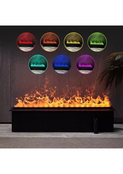 3D Su Buharlı Elektrikli Şömine | 100 cm | 7 Renk Alev Efekti, Uzaktan Kumandalı & Mobil Uygulamalı, Çıtırtı Sesli, Nem Dengeleyici fiyatları