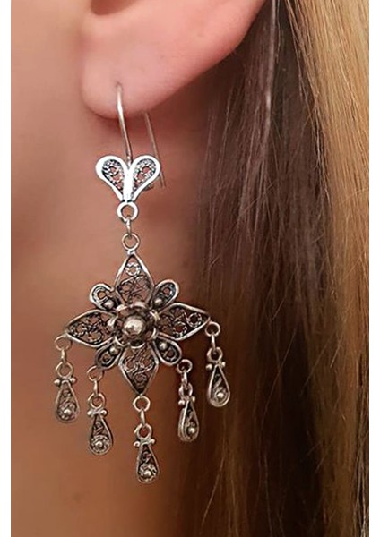 Tasarim gümüş el işi bohem küpe fiyatları