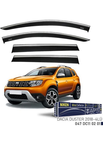 Msa-Shop Kromlu Cam Rüzgarliği Dacia Duster 2018- 4lü