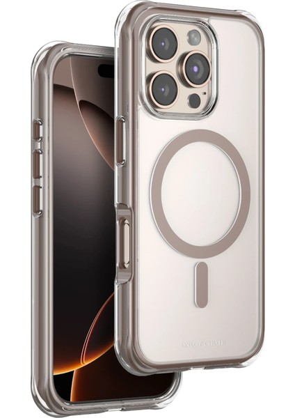 Msa-Shop Onegif Apple Iphone 16 Pro Max Hulk Magsafe Kapak - Çöl Titanyum