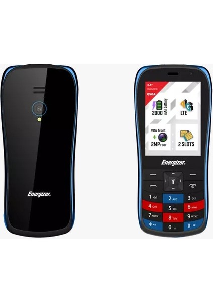 Energızer E284S Dual 4g Black-Blue Tuşlu Cep Telefonu (Energızer Türkiye Garantili) fırsatları