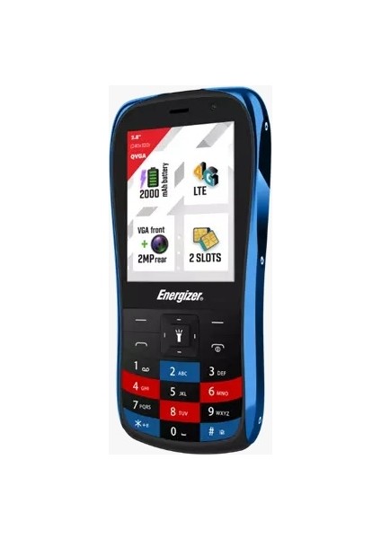 Energızer E284S Dual 4g Black-Blue Tuşlu Cep Telefonu (Energızer Türkiye Garantili) indirimleri