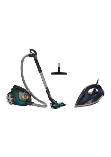 XB9185/07 Marathon Ultimate Toz Torbasız Elektrikli Süpürge 899 W, Powercyclone 10, Triactive Ultra LED Başlık, Power Max Sensör Philips DST7510 Ütü