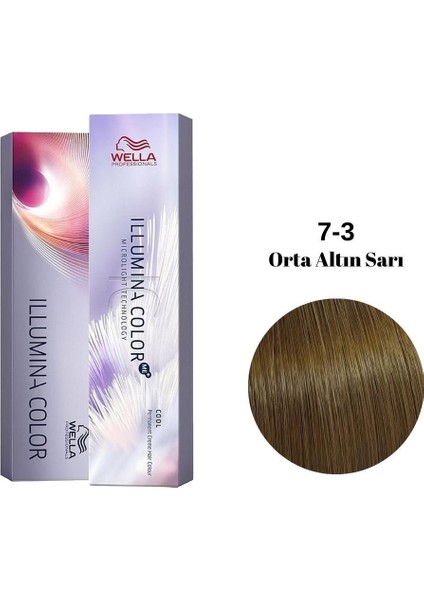 Illumina Tüp Boya 60ML. 7-3 Orta Altın Sarı