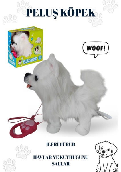 Tasmalı Yürüyen Havlayan ve Kuyruk Sallayan Peluş Sevimli Köpek (Tasmadan Kumandalı) fiyatları