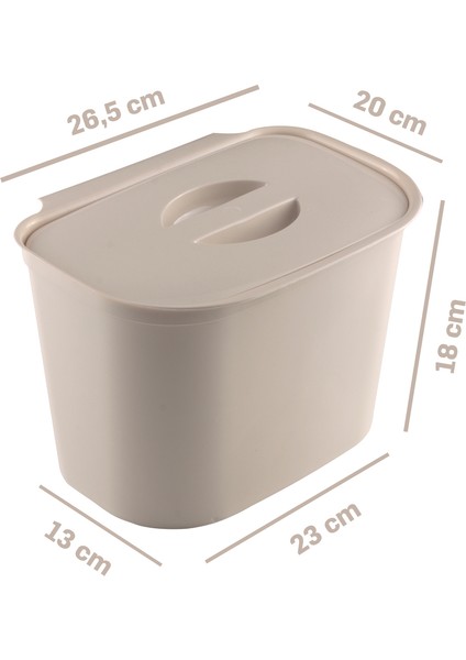 Askılı Fonksiyonel Çöp Kutusu 6l - Dolap Kapağına Asılabilir Pratik Tezgah Altı Çöp Kovası Krem modelleri
