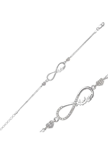 925 Ayar Gümüş Sonsuzluk Aşkım Bileklik (BC-34E980)