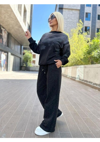 5708 Duman Taşlı Sweat Siyah fiyatları