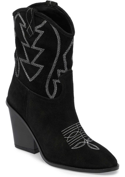 Siyah Hakiki Süet Deri Kadın Casual Bot - K23K1BT66943-A01