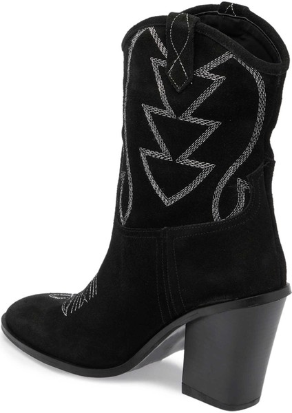 Siyah Hakiki Süet Deri Kadın Casual Bot - K23K1BT66943-A01