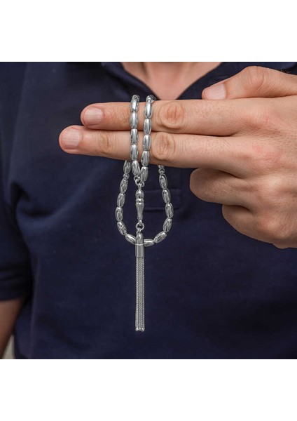 Gümüş Arpa Kesim Erkek Tesbih (BC-C52F98) fiyatları