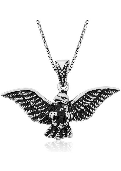 925 Ayar Gümüş Kartal Erkek Gümüş Kolye (BC-423947)