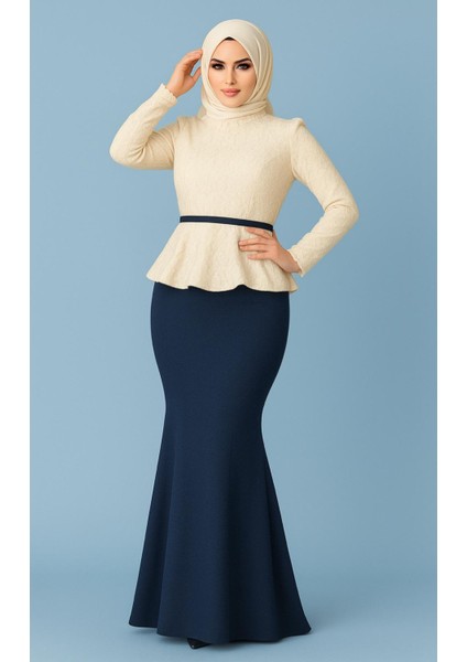 Balık Etek Toparlayıcı Şık Tasarım Tesettür Abiye