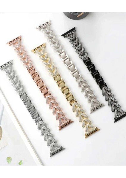 Msa-Shop Newface Apple Watch 42MM Node Taşlı Kordon - Titanyum fırsatları
