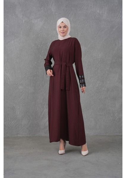 Manşeti Aksesuarlı Günlük Elbise