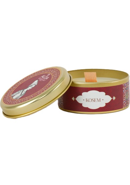 Kösem - Gold Teneke Mum 110 cc Vanilya Kokulu