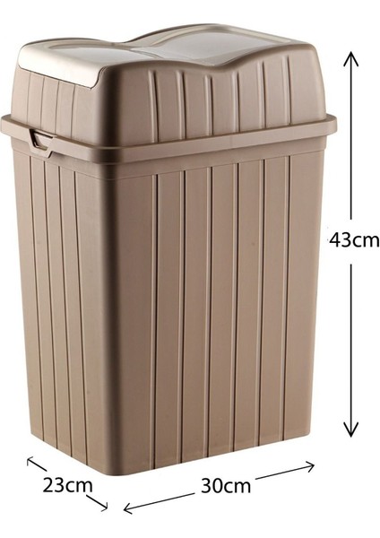 22 L - Çift Kapaklı Slim Çöp Kovası - Dekoratif Ev Ofis Banyo Mutfak Düzenleyici Çöp Kutusu Kahve modelleri