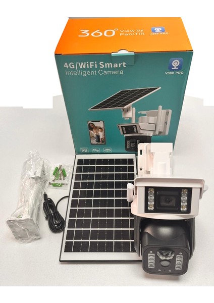 128GB V380 Pro RX-33AI 10MP (5MP+5MP) Dual Lens UltraHD WiFi Güneş Enerjili Akıllı Güvenlik Kamerası fiyatları