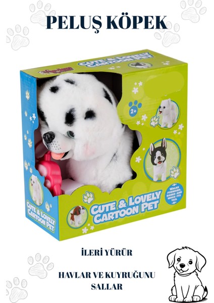 Tasmalı Yürüyen Havlayan ve Kuyruk Sallayan Peluş Sevimli Köpek (Tasmadan Kumandalı)