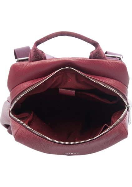Bordo Hakiki Deri Kadın Sırt Çantası - S1SR00079384-M71