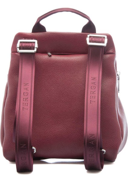 Bordo Hakiki Deri Kadın Sırt Çantası - S1SR00079384-M71