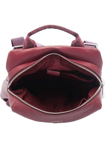 Bordo Hakiki Deri Kadın Sırt Çantası - S1SR00079384-M71
