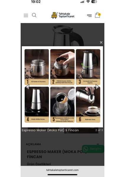Espresso Maker Moka Pot 9 Fincan fiyatları