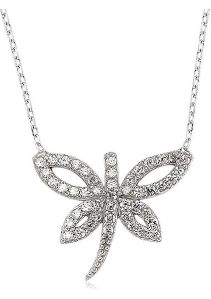 925 Ayar Gümüş Yusufçuk Kadın Gümüş Kolye (BC-2F3FF6)